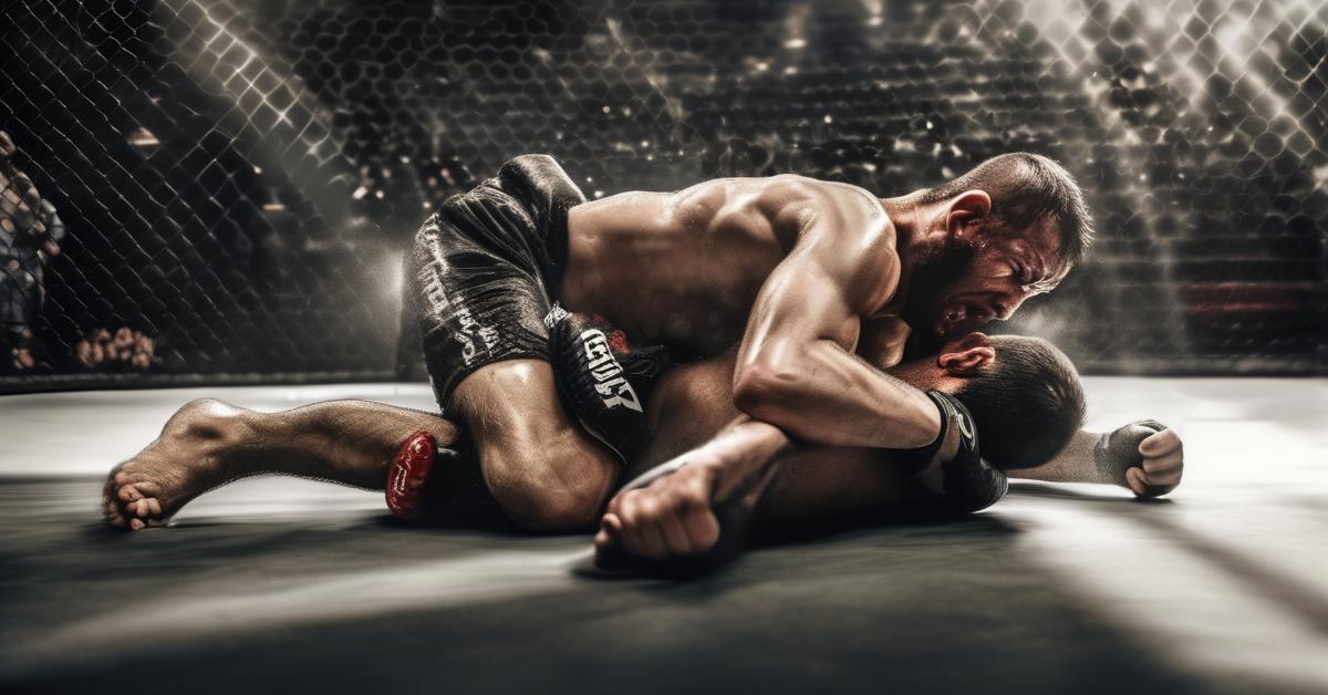 Sędzia MMA wyjaśnia zasady zawodnikom przed walką.