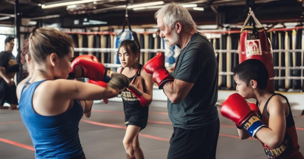 Zawodnik Muay Thai wyprowadza precyzyjny cios prosty.